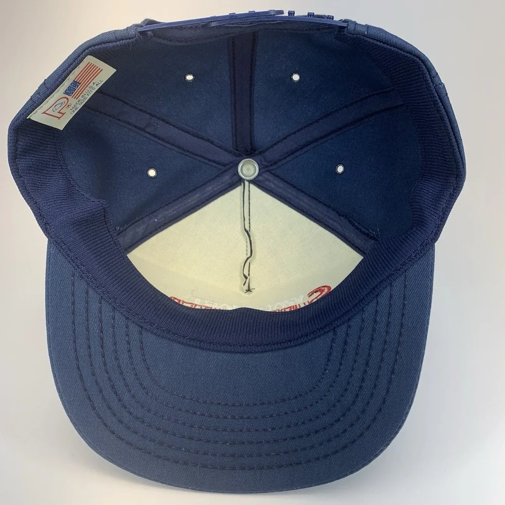 Vintage Walmart Supercenter Trucker Hat Blue Snapback Paramount Cap Made in USA